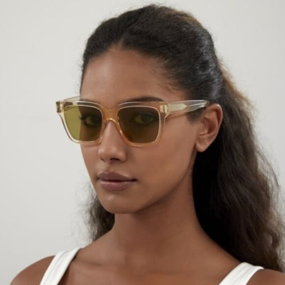 NEW SL507 005 SAINT LAURENT SUNGLASSES YELLOW UNISEX EYEWEAR SL 507 005 - Picture 1 of 4